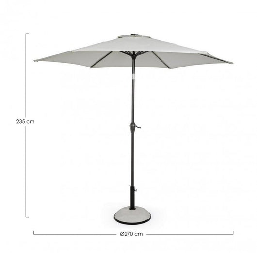 Ombrellone Alluminio Turchese Moderno da Giardino - EXOTICA Colore: Naturale, Dimensione: 270x270 cm