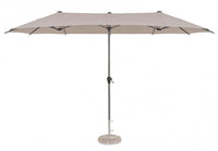 Ombrellone Doppio Acciaio Tortora Moderno da Giardino - BRAZILIAN Colore: Tortora