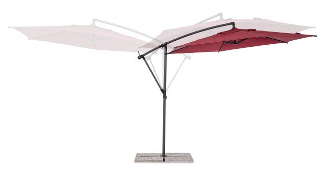 Ombrellone da Giardino Alluminio Nero Moderno 3M - TROPICAL Colore: Rosso