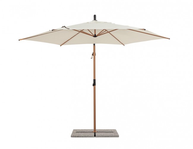 Ombrellone da Giardino Alluminio Nero Moderno 3M - TROPICAL Colore: Naturale