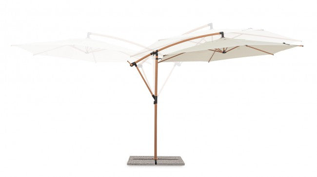 Ombrellone da Giardino Alluminio Nero Moderno 3M - TROPICAL Colore: Naturale