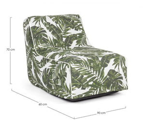 Chaise Longue Gonfiabile Poliestere Multicolore Boho da Esterno - ENCHANT