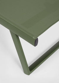 Lettino da Giardino in Alluminio con ruote (2 Pezzi) - TAYLOR Colore: Verde