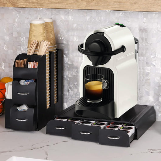 Coffee Station Angolo Bar Base Caffetteria + Porta Accessori Capsule Professionale