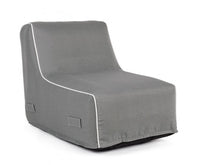Chaise Longue Gonfiabile Poliestere Grigio Moderna da Interno - DIVA Colore: Grigio