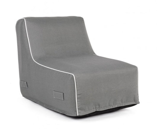 Chaise Longue Gonfiabile Poliestere Grigio Moderna da Interno - DIVA Colore: Grigio