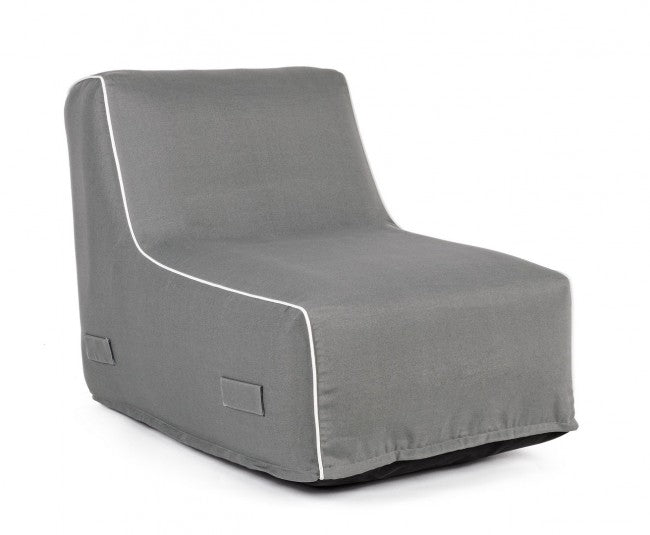 Chaise Longue Gonfiabile Poliestere Grigio Moderna da Interno - DIVA Colore: Grigio