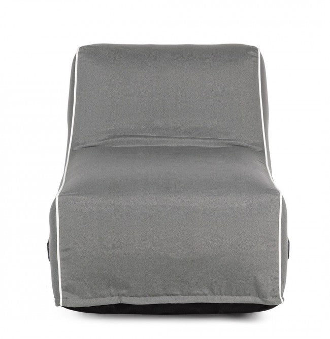 Chaise Longue Gonfiabile Poliestere Grigio Moderna da Interno - DIVA Colore: Grigio