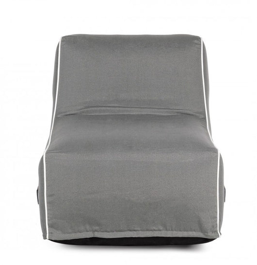 Chaise Longue Gonfiabile Poliestere Grigio Moderna da Interno - DIVA Colore: Grigio