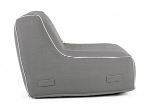 Chaise Longue Gonfiabile Poliestere Grigio Moderna da Interno - DIVA Colore: Grigio