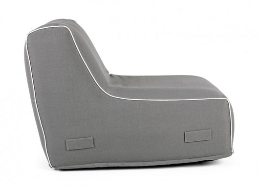Chaise Longue Gonfiabile Poliestere Grigio Moderna da Interno - DIVA Colore: Grigio