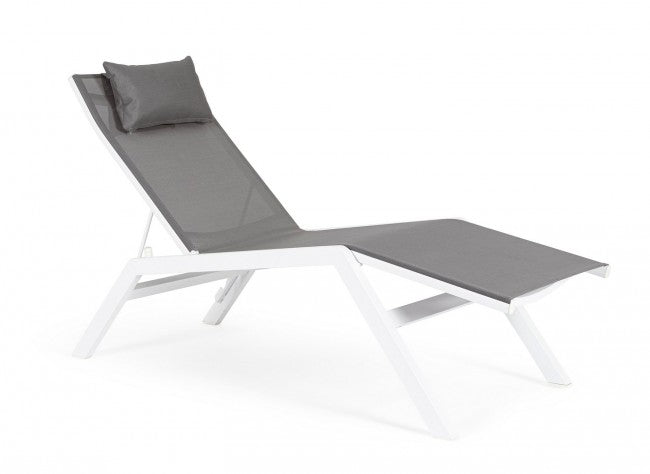 Chaise Longue Alluminio Grigio Moderna da Esterno - SOLIDITY Colore: Grigio