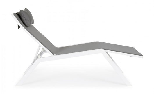 Chaise Longue Alluminio Grigio Moderna da Esterno - SOLIDITY Colore: Grigio