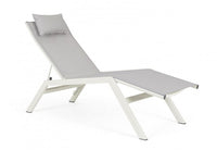 Chaise Longue Alluminio Grigio Moderna da Esterno - SOLIDITY Colore: Lunar