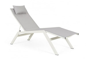 Chaise Longue Alluminio Grigio Moderna da Esterno - SOLIDITY Colore: Lunar