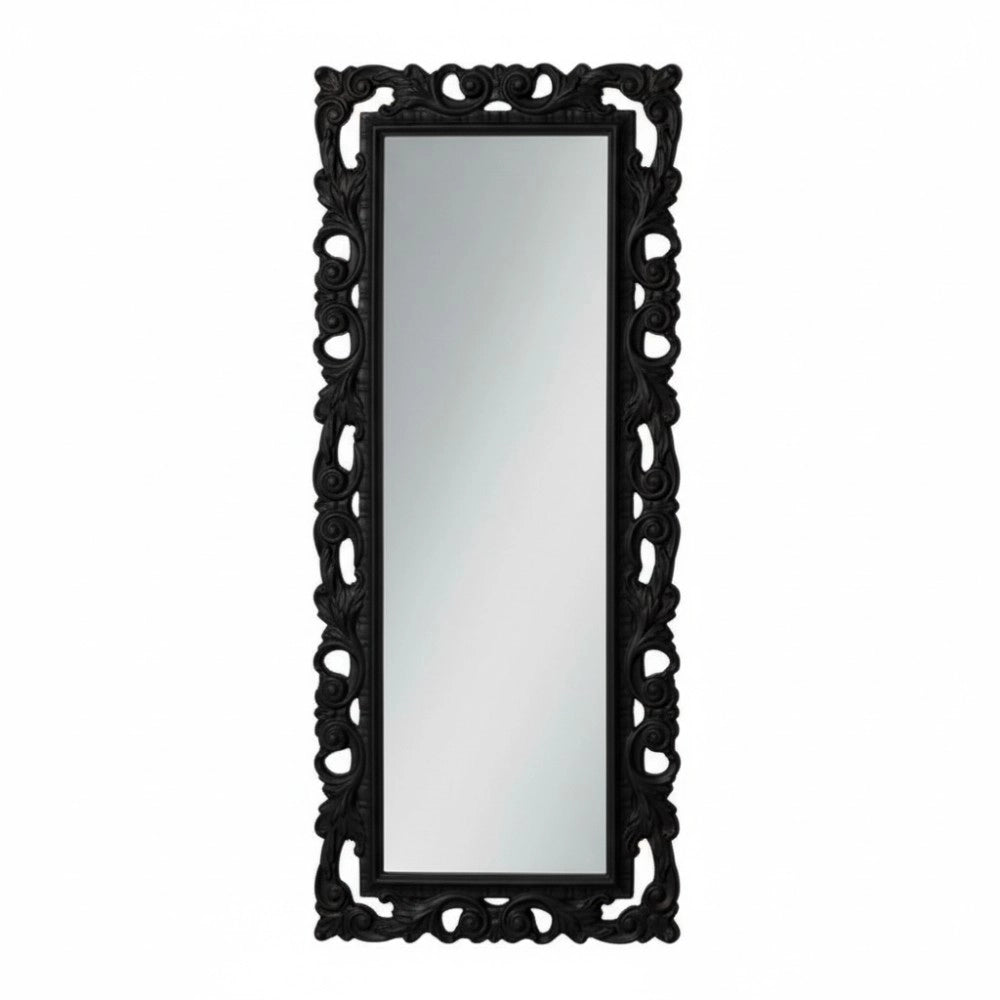 Specchiera Anna 76x180 cm. colore nero lucido