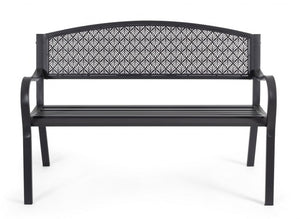 Panca da Giardino Acciaio Bianco Moderna da Esterno - LUXURIA Colore: Antracite