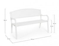Panca da Giardino Acciaio Bianco Moderna da Esterno - LUXURIA Colore: Bianco
