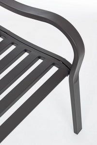 Panca da Giardino Acciaio Antracite Moderno da Esterno - ELEGANCE Colore: Antracite