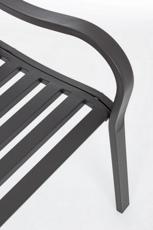 Panca da Giardino Acciaio Antracite Moderno da Esterno - ELEGANCE Colore: Antracite