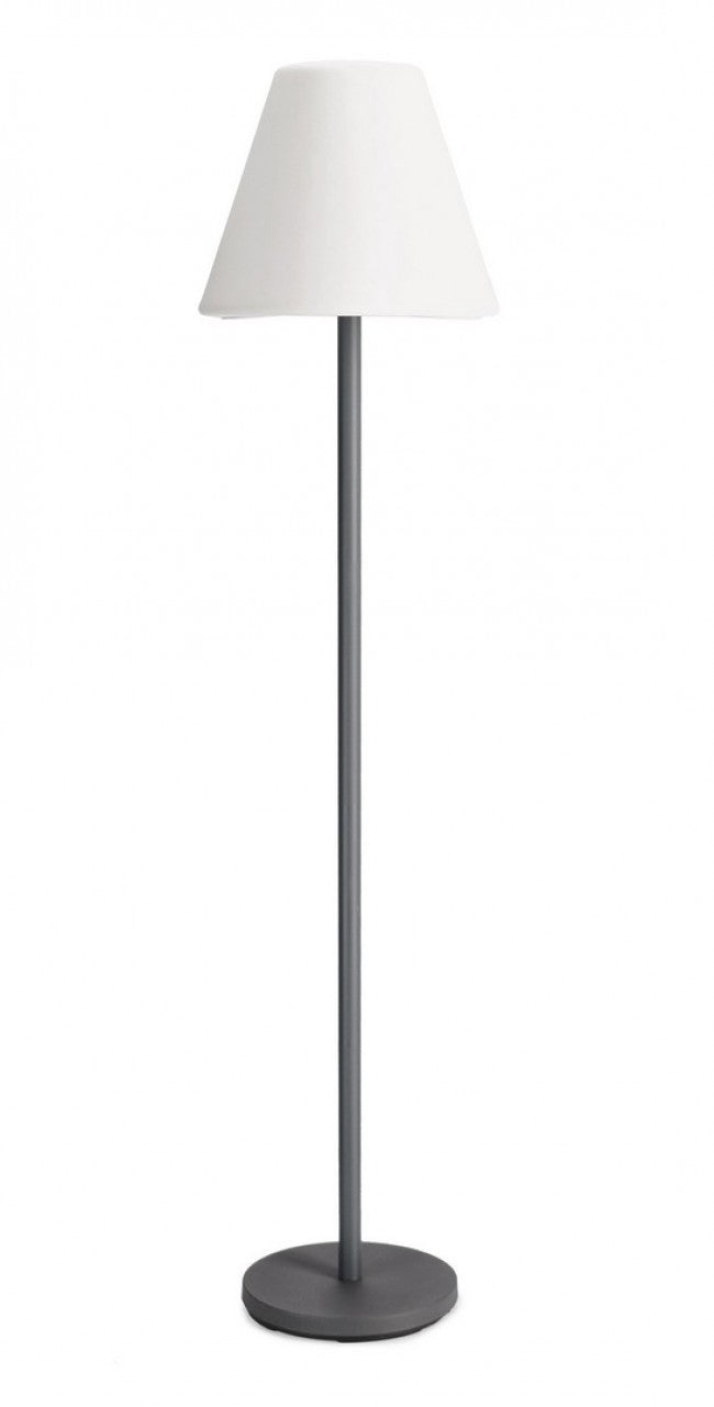 Piantana Acciaio Bianco Moderna da Esterno H150 - SOLARIS LAMP