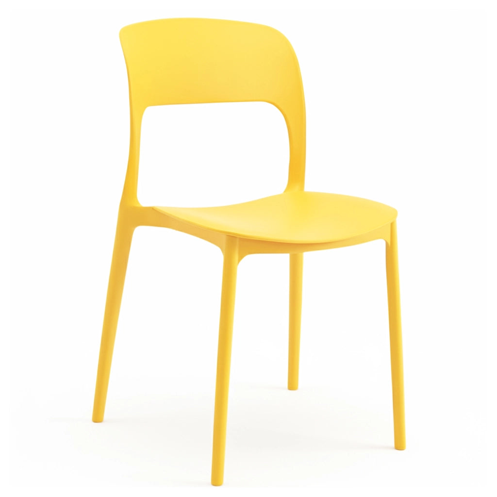 Sedia In Polipropilene Marte Ergonomica Arredo di Design Esterno e Interno da Giardino Impilabile Sedie M Giallo/1 Sedia