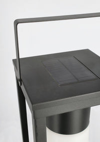 Lampada Led Solare Acciaio Bianco Moderna da Esterno - SUNRISE Colore: Nero, Dimensione: 17x17 cm