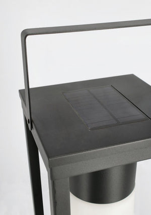 Lampada Led Solare Acciaio Bianco Moderna da Esterno - SUNRISE Colore: Nero, Dimensione: 17x17 cm