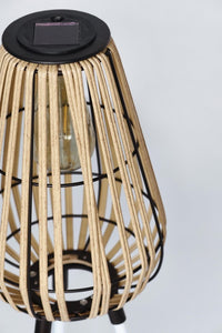 Lampada Solare Treppiede Acciaio Naturale Boho da Esterno H52,5 - PLAYFUL Colore: Bianco