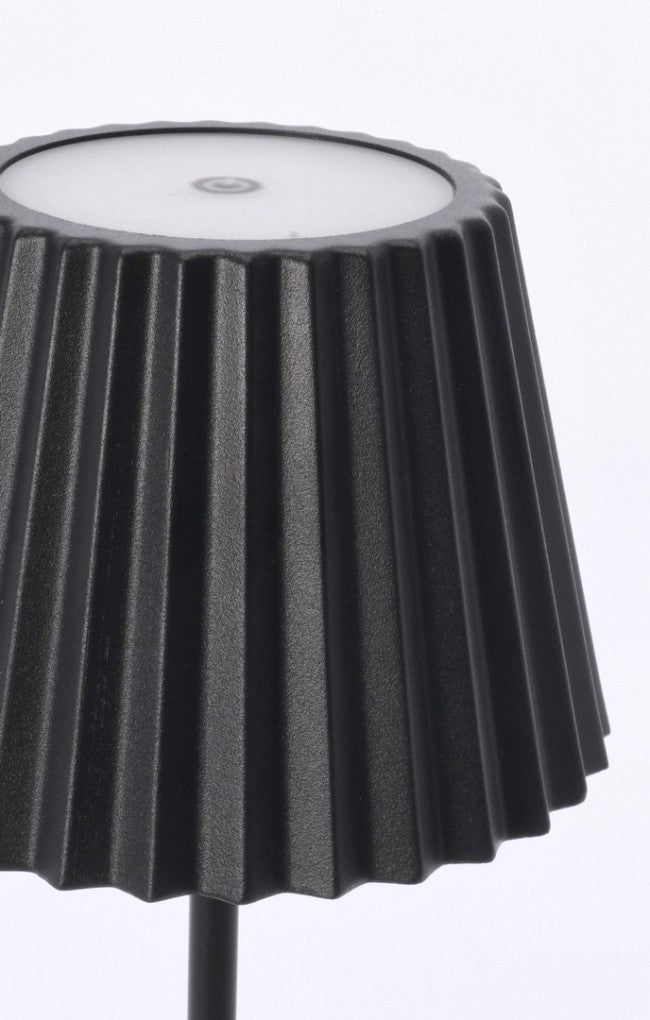 Lampada Tavolo Acciaio Bianco Moderna da Esterno - VULCAN Colore: Nero