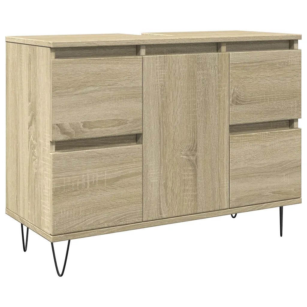 Mobile da Bagno Rovere Sonoma 80x33x60 cm in Legno Multistrato 849683