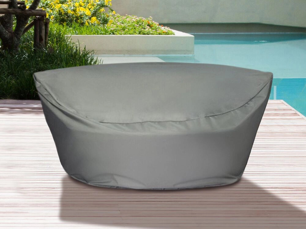 Copertura per mobili da giardino Tessuto rivestito in PVC grigio 170 x 230 x 75 cm