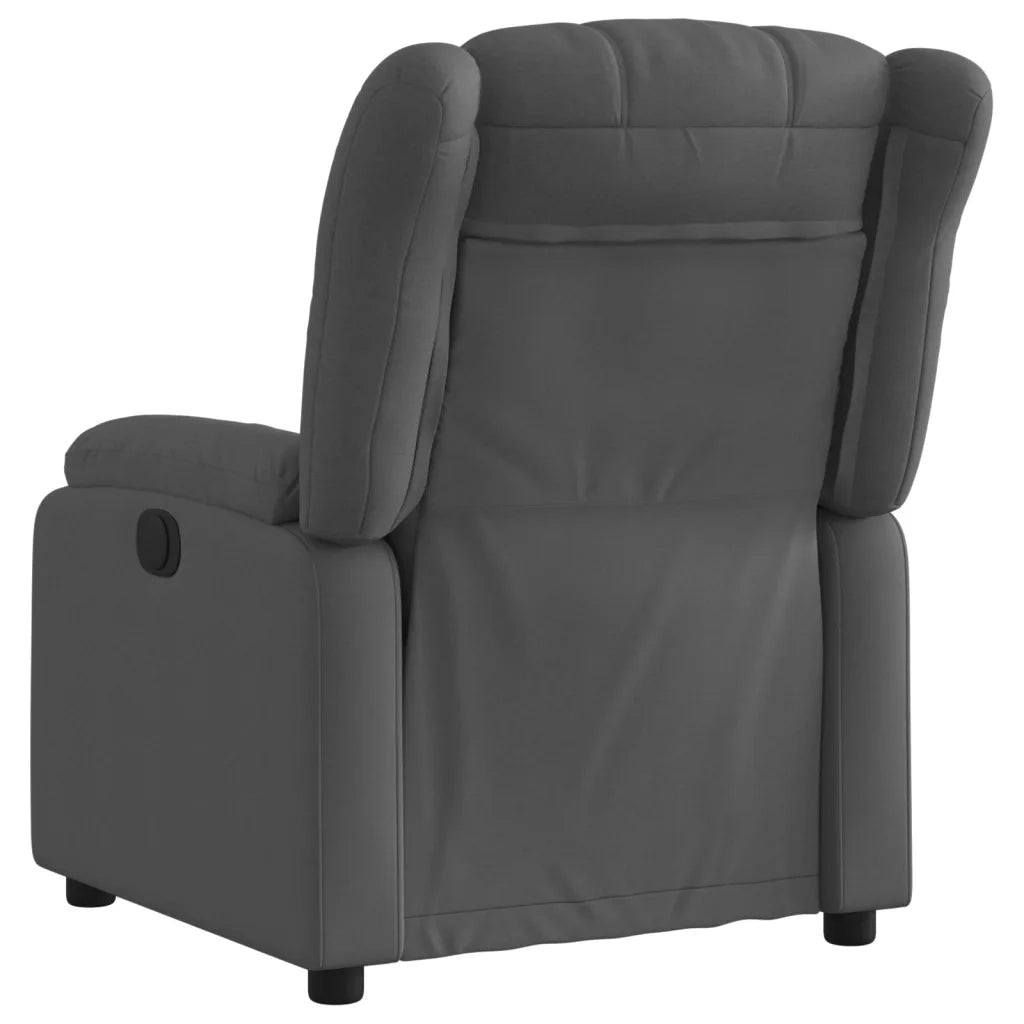 Poltrona | Sedia Relax reclinabile in tessuto grigio scuro