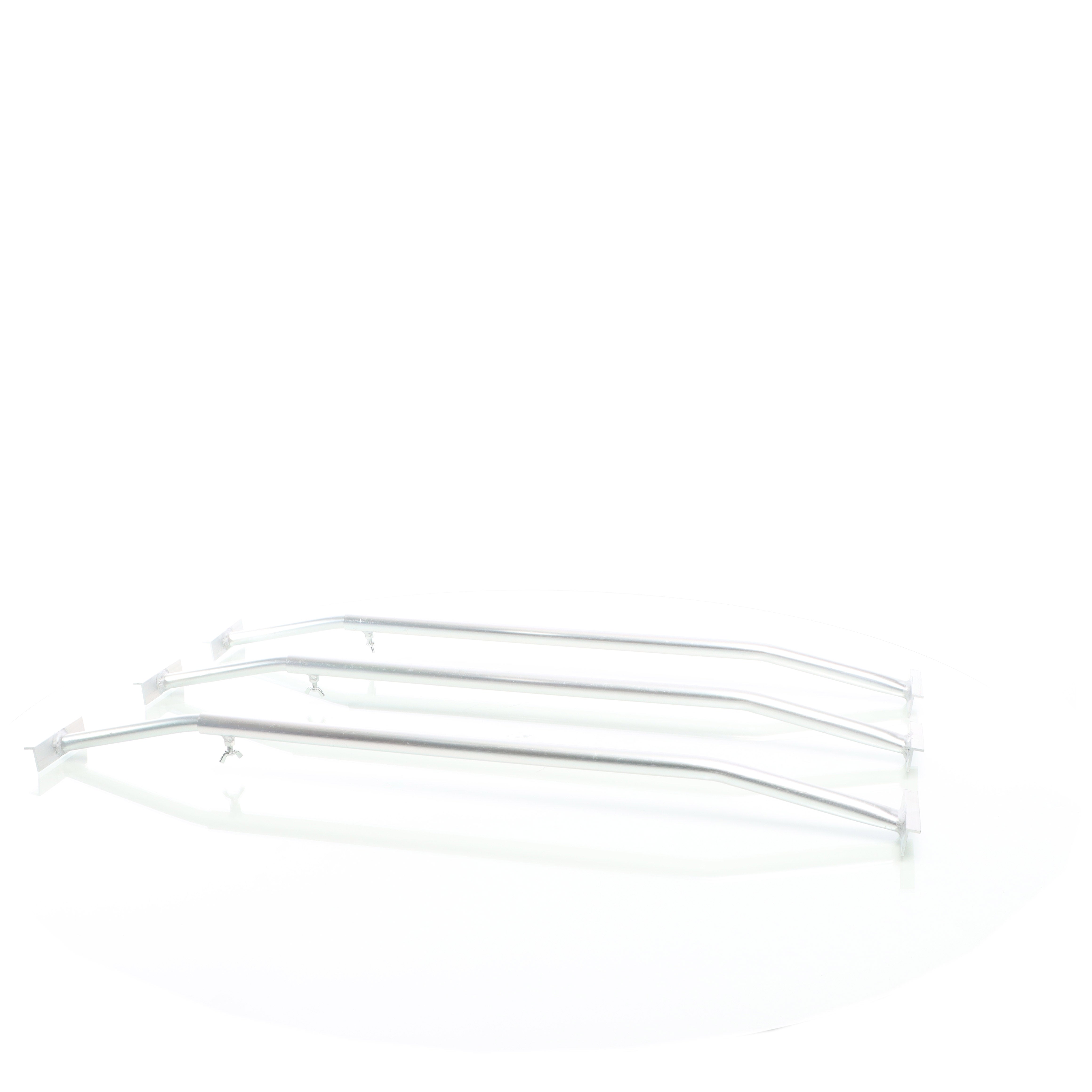 Staffe telo per rimorchi leggeri e carrelli appendice, 3 barre allungabili 100-145cm, in alluminio