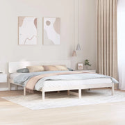 Struttura del letto Bianco 180 x 200 cm Pino massello 872096