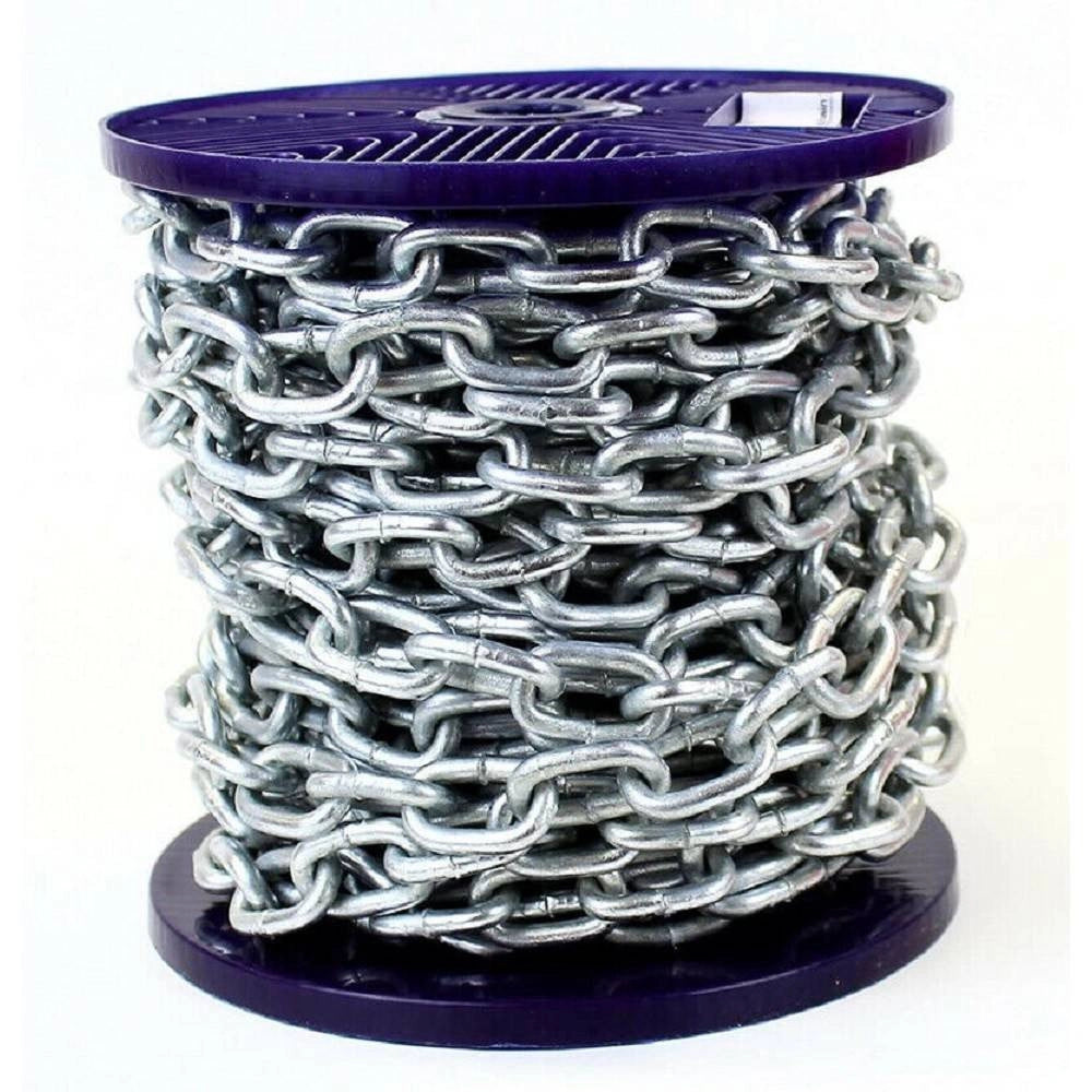 Trade Shop - Catena Di Sicurezza In Ferro Zincato Saldata Catene Genovese Bobina 75 Metri -