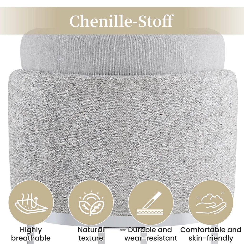 SEDIA da pranzo Set da 4 pezzi 61,5x53,5x86 cm Chenille Grigio Argento