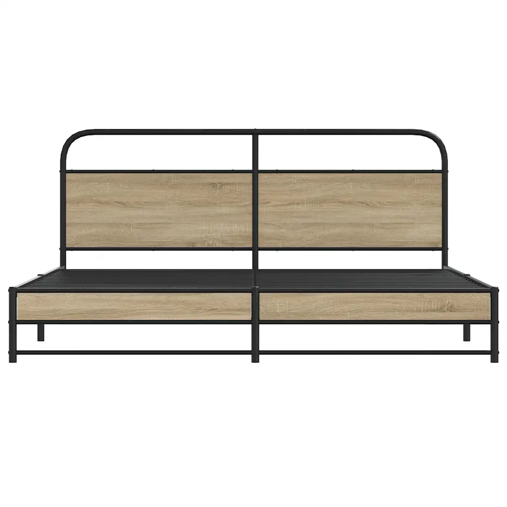 Giroletto senza Materaso in Metallo Rovere Fumo 200x200 cm 3318677