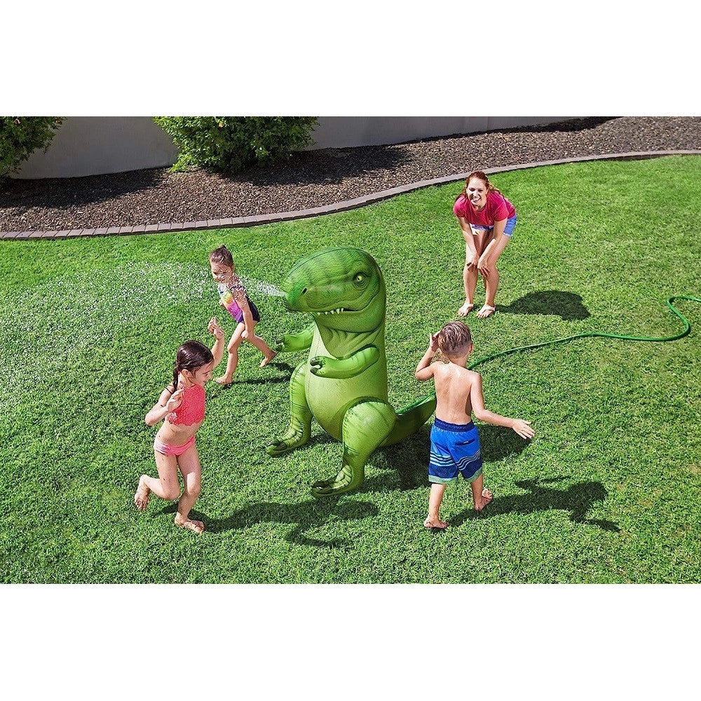 Trade Shop - Gioco Spruzza Acqua A Forma Di Dinosauro 9x75x122cm Bambini 3 Anni Giardino 52294 -