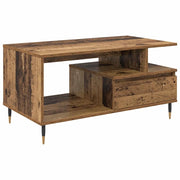 Tavolino da salotto | Tavolino da caff¨¨ | Tavolino da Soggiorno con cassetto Legno vecchio 90 x 49 x 45 cm