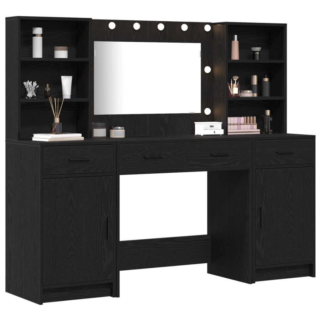 Set da trucco 3 pezzi  in legno ingegnerizzato nero