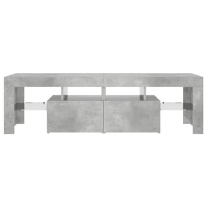 Mobile Porta TV con Luci LED Grigio Cemento 140x36,5x40 cm cod mxl 14209