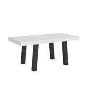 Tavolo Allungabile 200-460x90x77 cm Bridge Bianco Frassino Telaio Antracite