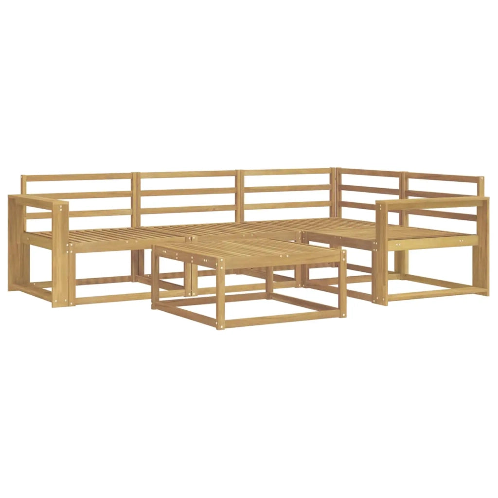 Set di divani da esterno 5 pcs Bianco 79 x 79 x 37 cm