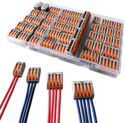 Set di connessioni elettriche con contatti automatici, connettori di cavo veloci, connettori di cavo compatti - 14 pezzi con 2 ingressi, 14 pezzi con 3 ingressi, 10 pezzi con 4 ingressi, 8 pezzi con 5 ingressi.
