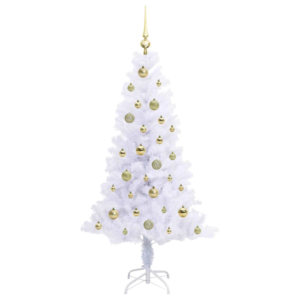 Albero di Natale | Decorazioni natalizie artificiale Bianco 150 cm PVC e Acciaio
