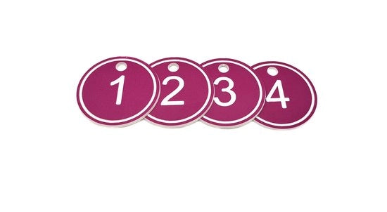 Sostegni chiavi 50 pezzi - Sostegni chiavi numerati 1-50 - ABS - Leggero - Impermeabile - 2,5 cm DIA - Anello per chiave