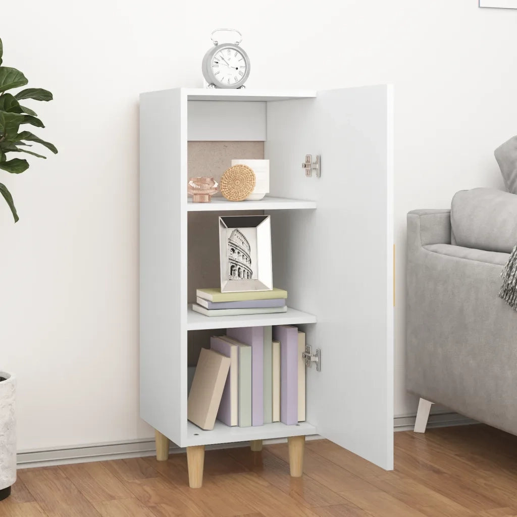 Credenza | Madia | Buffet da pranzo | Armadio da pranzo Bianca 34,5x34x90 cm in Legno Multistrato