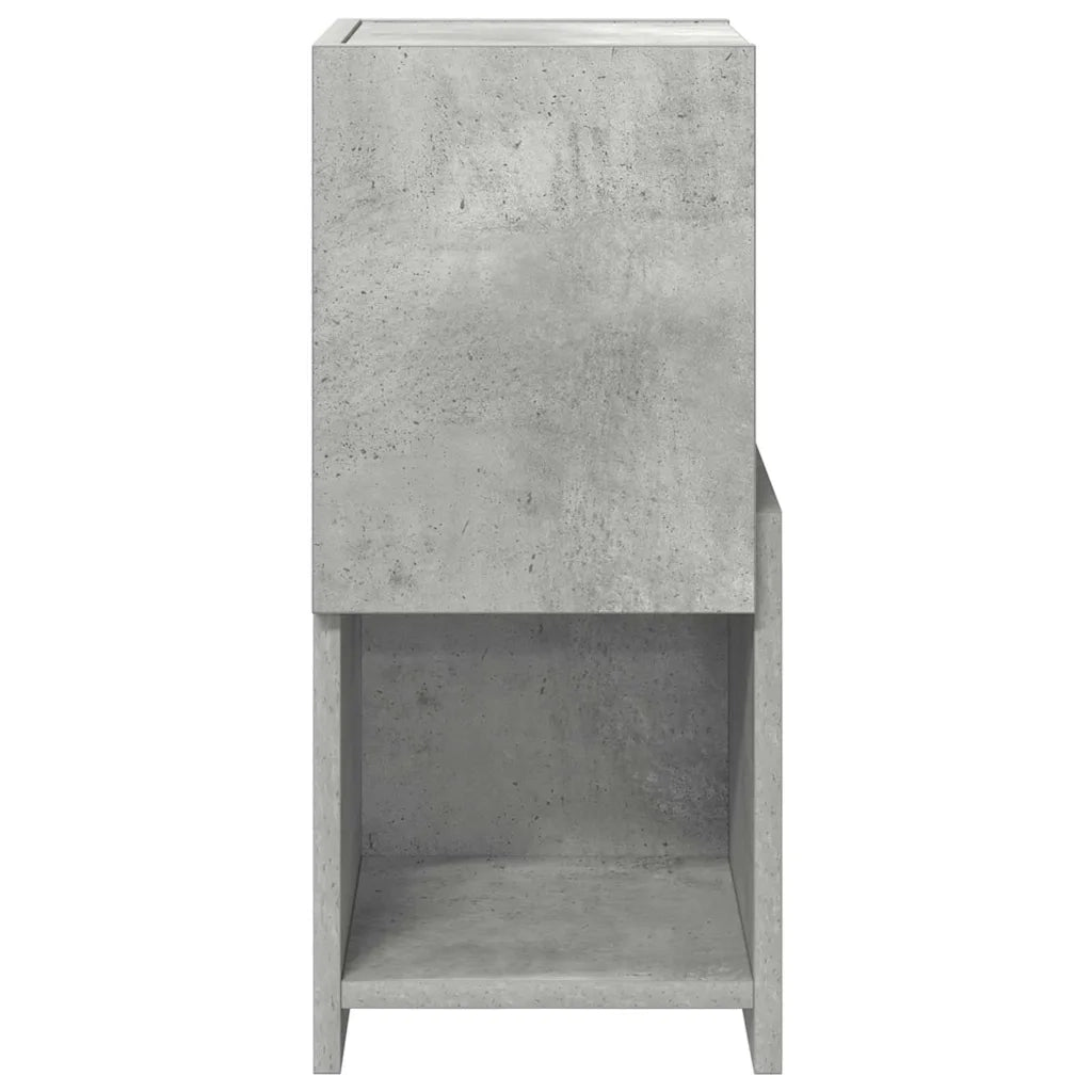 Mobile angolare Grigio cemento 25,5x25x55cm Legno multistrato 889824