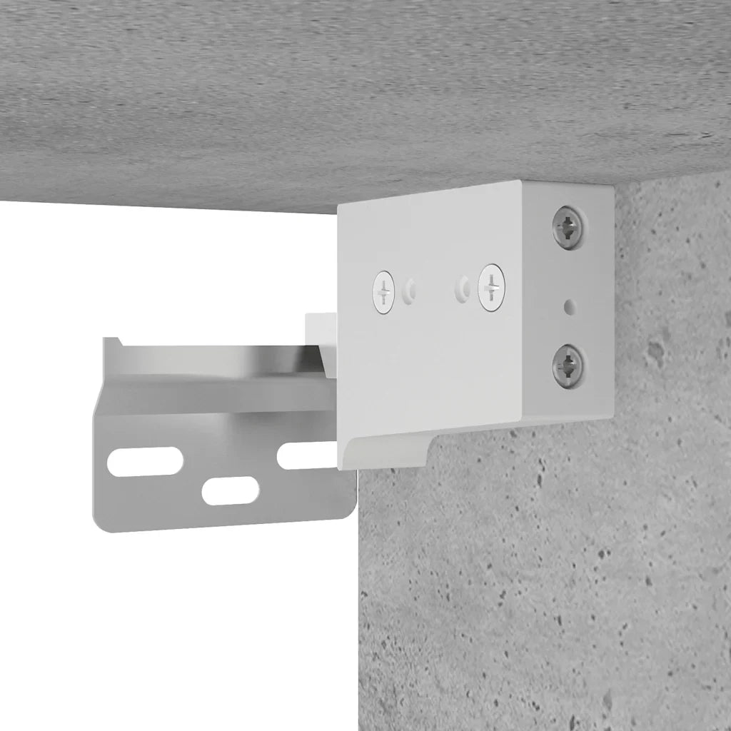 Mobiletto da bagno moderno a parete pratico contenitore 80 x 25 x 30 cm legno composito grigio cemento 02_0051272